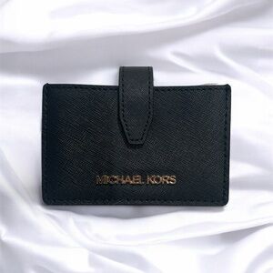 Michael Kors Black Card case with Gold Logo